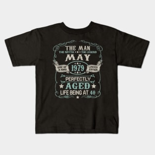 41th Birthday Gift The Man Myth Legend May 1979 Kids T-Shirt